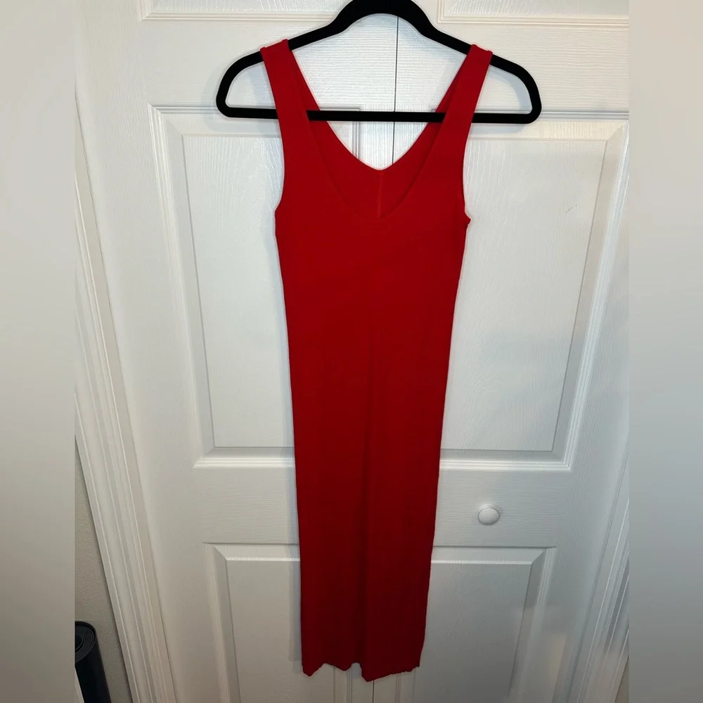 Enza Costa Midi Dress Bodycon ribbed Sz.L NWOT Sample - Picture 3 of 3